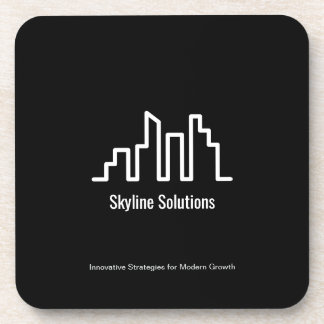 Zwarte Elegante Cork Back Branded Onderzetters Set