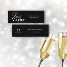 Zwarte Elegante Kalligrafie Zakelijke Logo Voucher