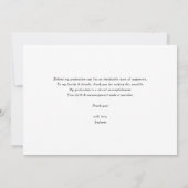 Zwarte Elegante Script Afstuderen Bedankkaart (Achterkant)