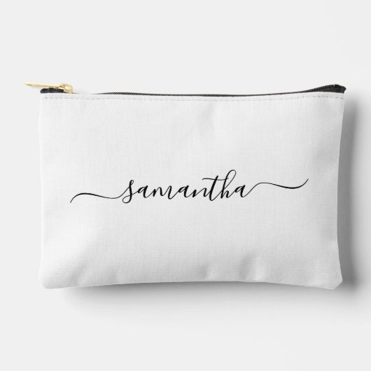 Zwarte Elegante Swash Naam Etui (Voorkant)