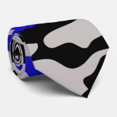 Zwarte en blauwe Camo Stropdas (Opgerold)