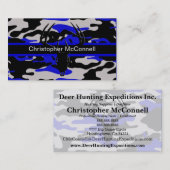 Zwarte en blauwe Camo Visitekaartje (Voorkant / Achterkant)