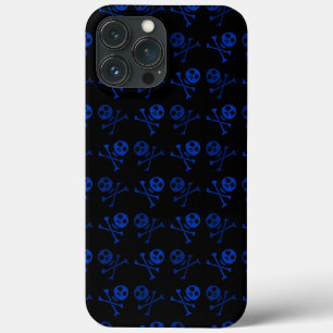 Zwarte en blauwe Cartoon iPhone 13 Pro Max Hoesje
