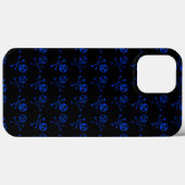 Zwarte en blauwe Cartoon Case-Mate iPhone Case (Achterkant (horizontaal))