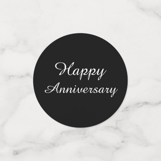 Zwarte en blauwe Jubileum Tafeldecoratie Confetti (Kleine voorkant)