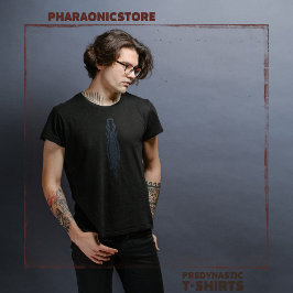 Zwarte en blauwe predynastieke Egyptische krokodil T-shirt