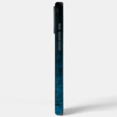 Zwarte en Blauwgroen Grunge Ombre Textuur Case-Mate iPhone Case (Achterkant / Links)