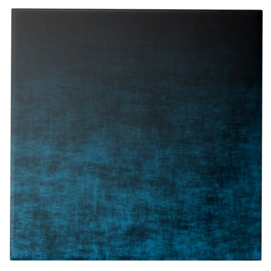 Zwarte en Blauwgroen Grunge Ombre Textuur Tegeltje (Voorkant)