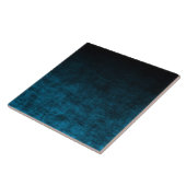 Zwarte en Blauwgroen Grunge Ombre Textuur Tegeltje (Zijkant)