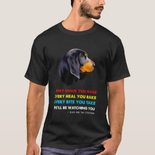 Zwarte en bruine keverhond t-shirt
