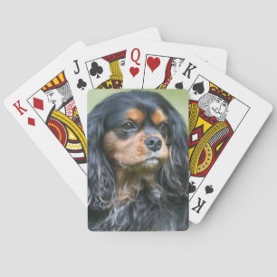 Zwarte En Bruine King Charles Spaniel Speelkaarten