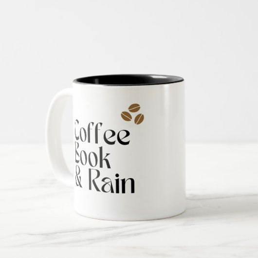 Zwarte en bruine Waterverf koffie Mok (Voorkant links)