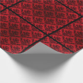 Zwarte en diepe rode Gothic Cadeaupapier (Hoek)