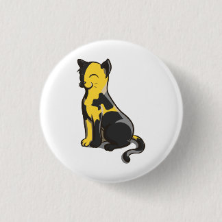 Zwarte en gele Ancap AnCat Gold Cat Button