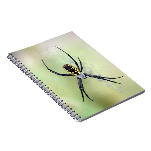 Zwarte en gele Argiope Garden Spider-laptop Notitieboek (Rechterzijde)