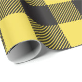 Zwarte en gele buffelplaat cadeaupapier (Rol Hoek)