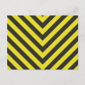 Zwarte en gele Chevron Pattern Briefkaart (Voorkant)