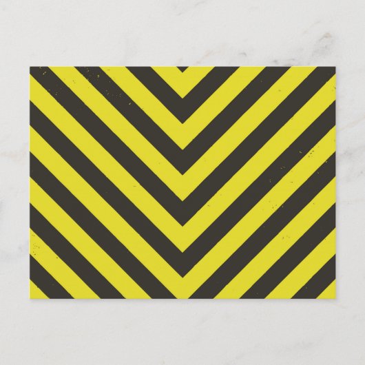Zwarte en gele Chevron Pattern Briefkaart (Voorkant)