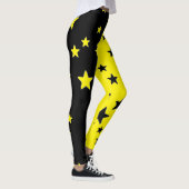 Zwarte en gele Star-Leggings Leggings (Rechts)