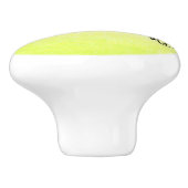 Zwarte en gele vogel op Branch Whimsical Keramische Knop (Zijkant)