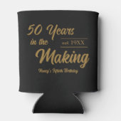 Zwarte en Gold 50e verjaardag Blikjeskoeler (Achterkant)