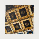 Zwarte en Gold-architectuur Wandkleed (Voorkant)