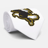 Zwarte en goudadelaar stropdas (Opgerold)