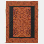 Zwarte en goudbloemen 17 fleece deken (Voorkant)