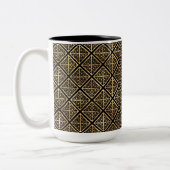  ZWARTE EN GOUDE ROWS VAN CELTISCHE KENNIS TWEEKLEURIGE KOFFIEMOK (Links)