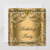 Zwarte en gouden feestdag kaart (Voorkant)