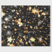 Zwarte en gouden feestdagen cadeaupapier (Vlak)