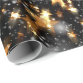 Zwarte en gouden feestdagen cadeaupapier (Rol Hoek)