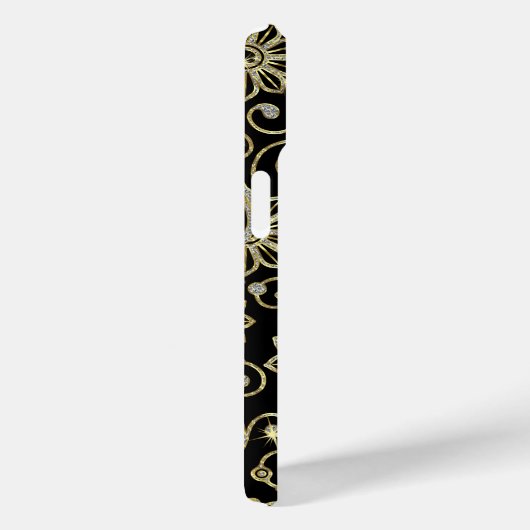 Zwarte en gouden fluitjes Case-Mate iPhone case (Achterkant / Rechts)