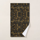 Zwarte en gouden handdoekset bad handdoek (Handdoek)