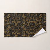 Zwarte en gouden handdoekset bad handdoek (Handdoek)