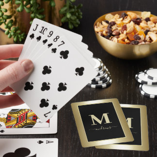 Zwarte en gouden handtekeningen Spelkaarten Pokerkaarten