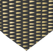 Zwarte en gouden harten korte tafelloper (Hoek)