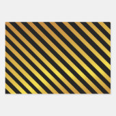 Zwarte en gouden Kerstmis Inpakpapier Vel (Voorkant 3)