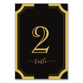 Zwarte en gouden klassieke legante weddenschappen kaart (Achterkant)