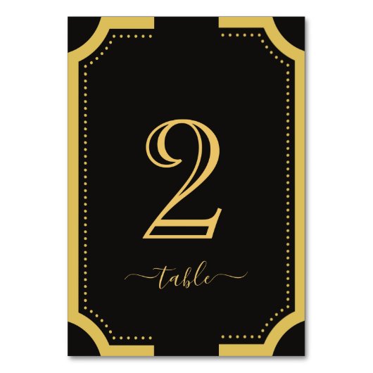 Zwarte en gouden klassieke legante weddenschappen kaart (Voorkant)