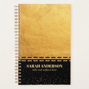 Zwarte en gouden luxe planner