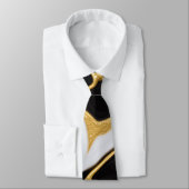 Zwarte en gouden marmer stropdas (Gebonden)