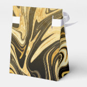 Zwarte en gouden marmeren bedankje bedankdoosjes (Achterkant)