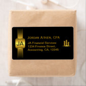 Zwarte en gouden munten CPA Accountant Large Labs Etiket (Insitu)