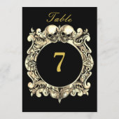 Zwarte en gouden schedels Gotische Trouwtafel Numm (Achterkant)