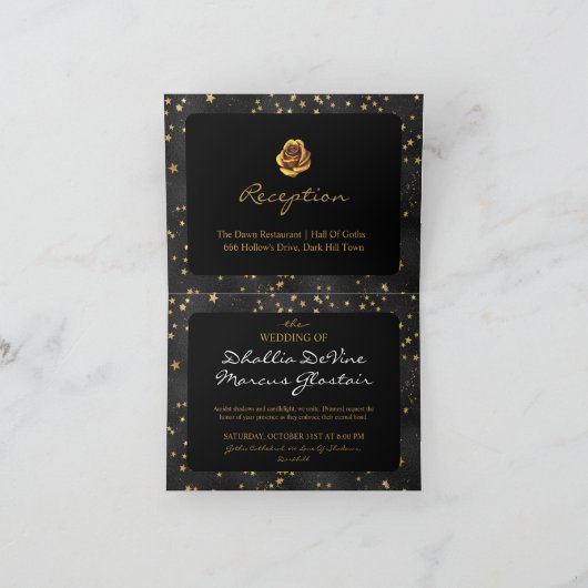 Zwarte en gouden sterren Goth patroon (Binnen)
