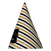 Zwarte en gouden strepen met een witte feestdag feesthoedjes (Rechts)