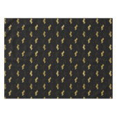 Zwarte en gouden vlekjes tafelkleed (Voorkant (Horizontaal))