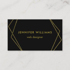 Zwarte en goudgeometrische Visitekaartjes