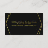 Zwarte en goudgeometrische Visitekaartjes (Achterkant)